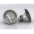 5/8" Round Die Struck Solid Sterling Silver Cufflinks